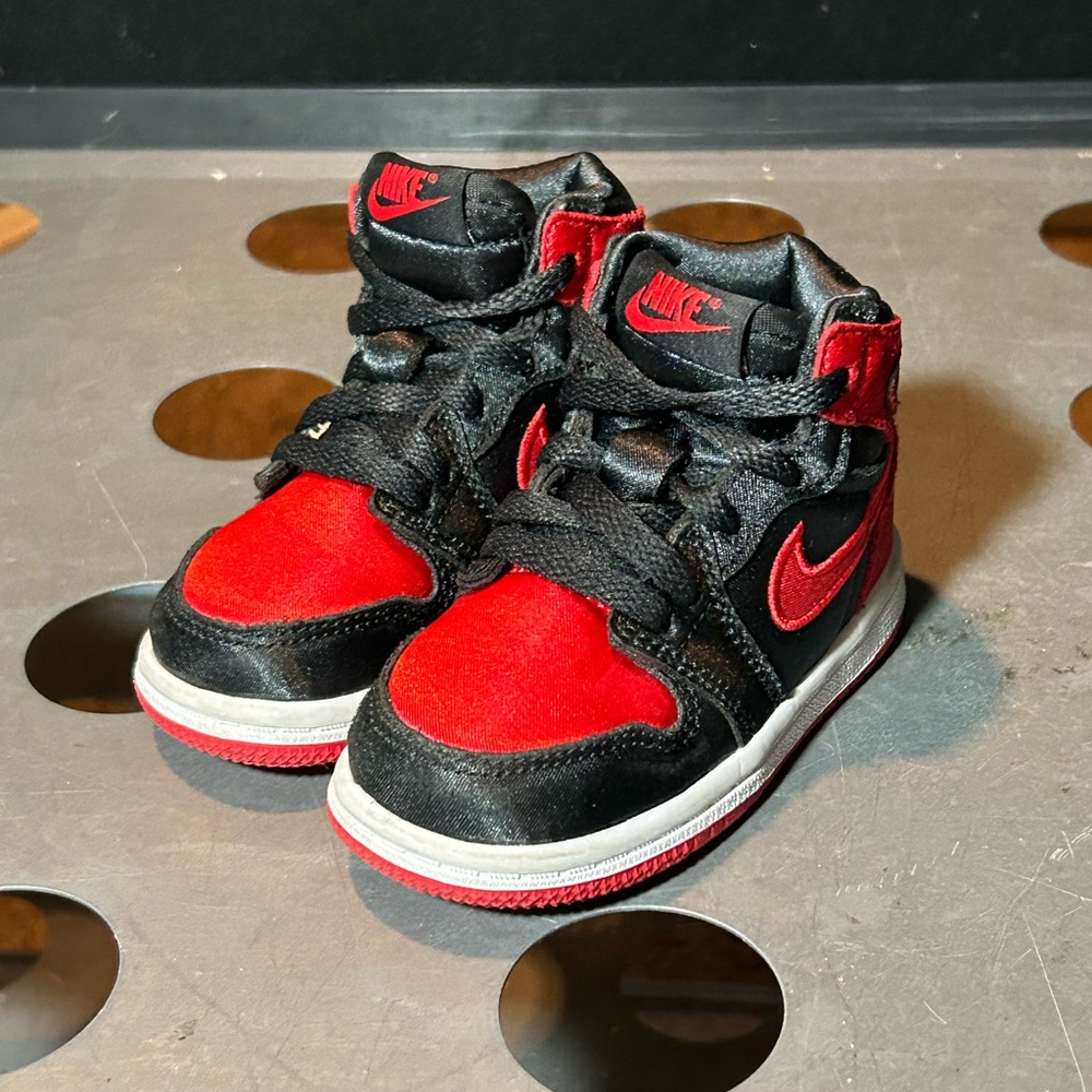 Nike Kids Red and Black High-Top Sneakers